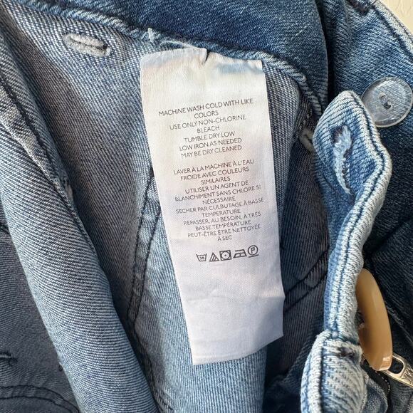 Maeve Anthropologie The Colette Crop Wide-Leg High Rise Patch Pocket Jeans 26 - Picture 9 of 10